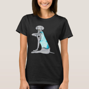 T-shirt Funny Weimaraner I Love Mom Tattoo Cadeau Amoureux