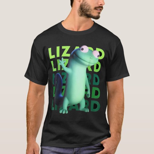 T-shirt Funny Weirore Lizard Meme _ 3d Surreal Animal  (Devant)