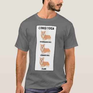T-shirt Funny Welsh Corgi Yoga Silly Pet Propriétaire Plan