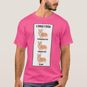 T-shirt Funny Welsh Corgi Yoga Silly Pet Propriétaire Plan