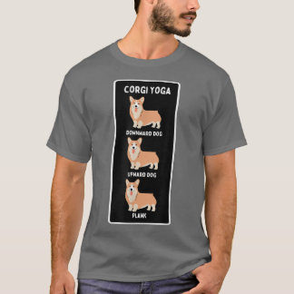 T-shirt Funny Welsh Corgi Yoga Silly Pet Propriétaire Plan