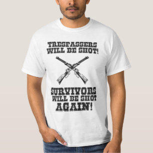 T-shirt Funny Wild West Cowboy Dire Avertissement Humour