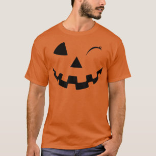 T-shirt Funny Wink Face Citrouille Jack-o'-lantern Costume