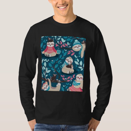 T-shirt Funny Winter Sloth (Devant)