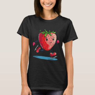 T-shirt Funny Winter Sport Fraise En Patinage Sur Glace Sc