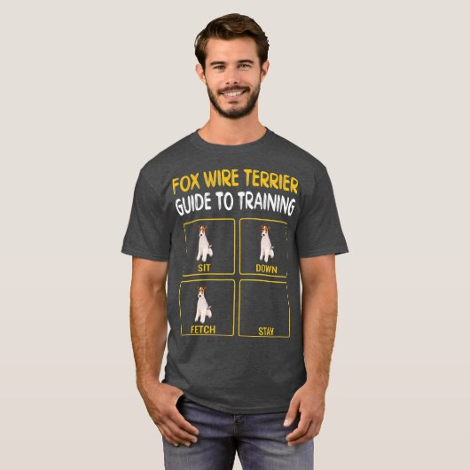 T-shirt Funny Wire Fox Terrier Guide d'entraînement Chien (Devant entier)