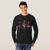 T-shirt Funny Witches Mummy Pink Flamingo Halloween (Devant entier)
