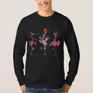 T-shirt Funny Witches Mummy Pink Flamingo Halloween