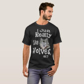 T-shirt Funny Wolf Lover Design (Devant entier)