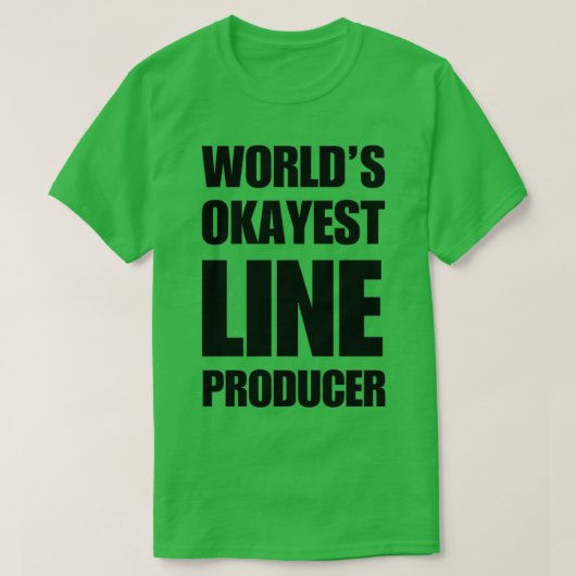T-shirt Funny Worldamp39s Okayest Line Producteur de café (Design devant)