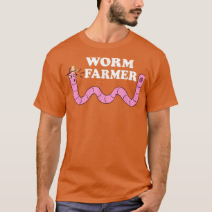 T-shirt Funny Worm Farmer Gardening Worm Farm Red Wiggler