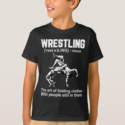 T-shirt Funny Wrestling Definition The Art Of Folding Clot (Devant)