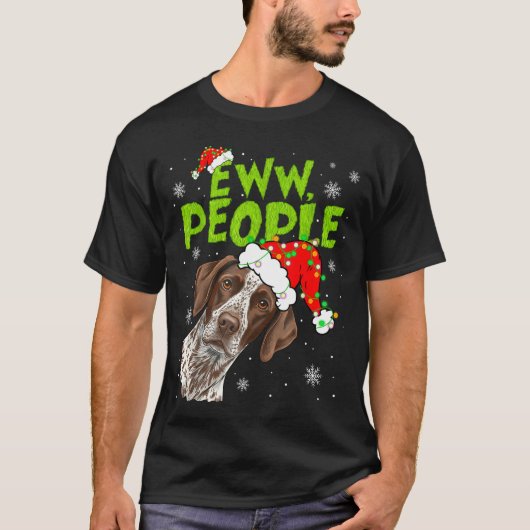 T-shirt Funny Xmas Ew People Gsp Dogs Lover Pajamas Men Wo (Devant)