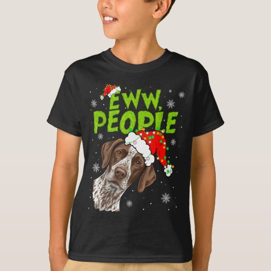 T-shirt Funny Xmas Ew People Gsp Dogs Lover Pajamas Men Wo (Devant)