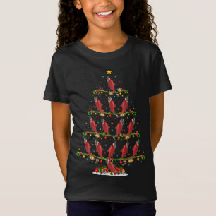 T-Shirt Funny Xmas Lighting Père Noël Saumon rouge Poisson