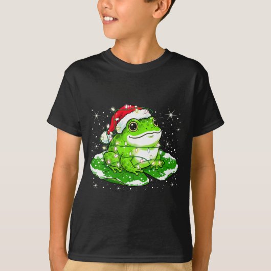 T-shirt Funny Xmas Lights Frog Cute Toad Frogs Women Men K (Devant)