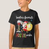 T-shirt Funny Xmas Lights Santa's Favorite Stal Worker Chr (Devant)
