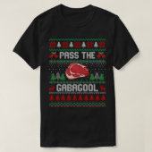 T-shirt Funny Xmas Pass The Gabagool Tacky Mauvais Noël (Design devant)
