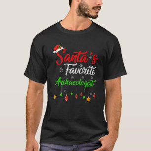 T-shirt Funny Xmas Père Noël Archéologue favori Christma