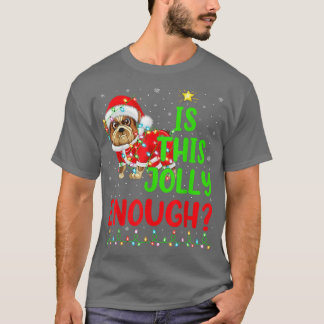 T-shirt Funny Xmas Tree Est Ce Jolly Assez Bulldog Chris