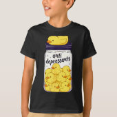 T-shirt Funny Yellow Duck Anti Depressant Jar Zoo Boys Gir (Devant)