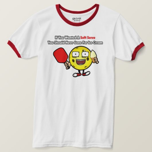 T-shirt Funny Yellow Pickleball Vanilla Soft Sert (Design devant)