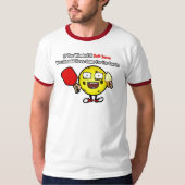 T-shirt Funny Yellow Pickleball Vanilla Soft Sert (Devant)