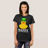 T-shirt Funny Yellow Rubber Duck Leprechaun Hat St Patrick (Devant entier)