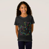 T-Shirt Funny Yorkshire Terrier feux de pyjama de Noël Pu (Devant entier)