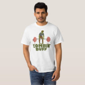T-shirt Funny Zombie Buff Weightlifter (Devant entier)