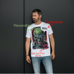 T-shirt Funny Zombie Personnalisé Nom Le Cool Comic book