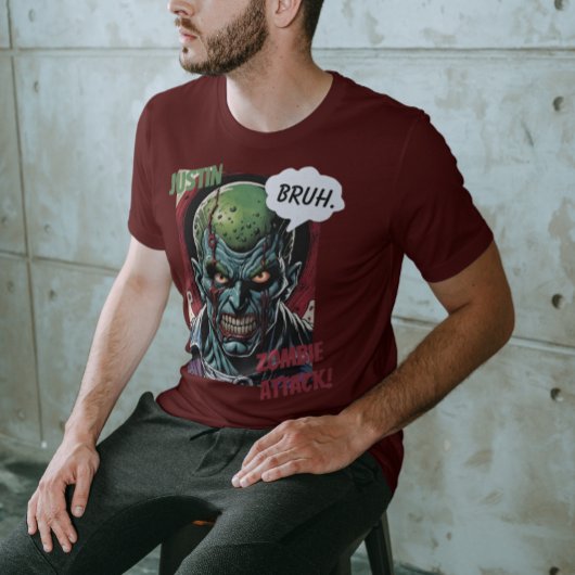 T-shirt Funny Zombie Personnalisé Nom Le Cool Comic book