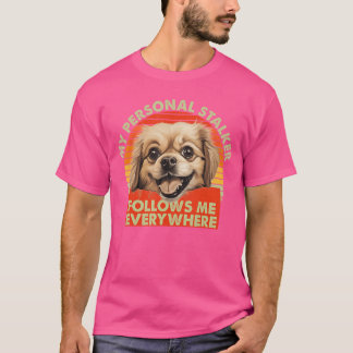 T-shirt Funnyibetan Spaniel Dog Breed Owner Pet Follows Me