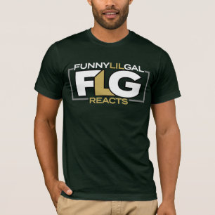 T-shirt FunnyLilGalRéactions Chemise de lutte Noir & Or v2