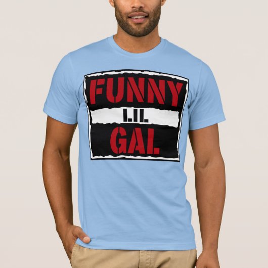 T-shirt FunnyLilGalRéagit Chemise de lutte d'attitude (cou (Devant)