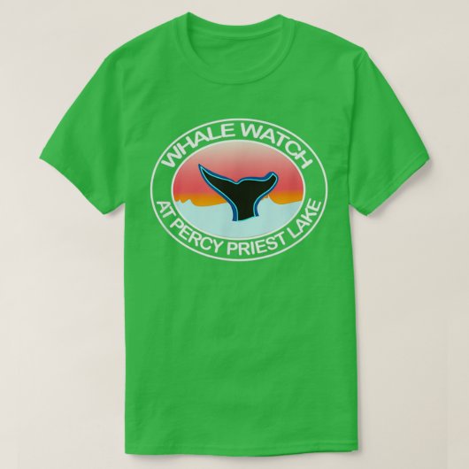 T-shirt FunnyWhaleWatchAtPercyPriestLakeTennesseeTailWater (Design devant)