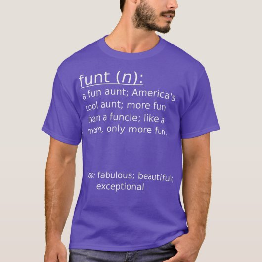 T-shirt FUNT FUN AUNT Définition Dictionnaire Funny (Devant)