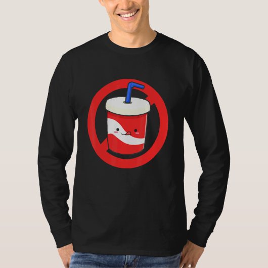 T-shirt Funy Boisson saine eau Kute Ban Diet (Devant)