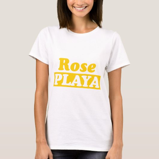T-shirt Funy Playa rose d'or (Devant)