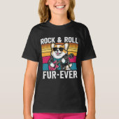 T-shirt Fur-Ever Rock & Roll With A Rockin Corgi (Devant)