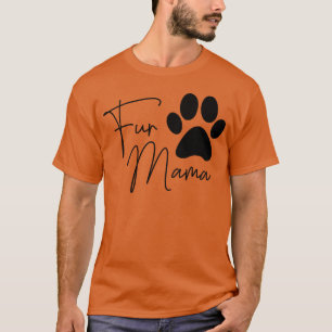 T-shirt Fur Mama Chien Maman Chien Propriétaire de la fami