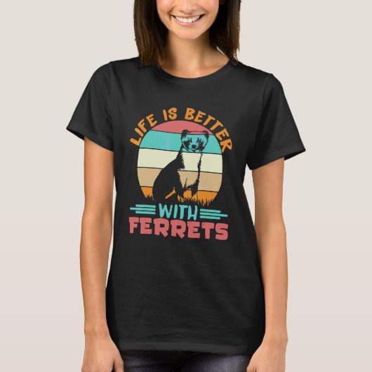 T-shirt Furet avec des furets (Devant)
