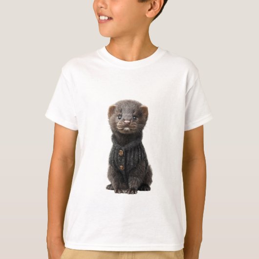 T-shirt Furet Enfant au Pull Douillet (Devant)