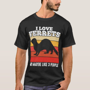 T-shirt Furet J'adore les Furets Rétro Vintage Furet