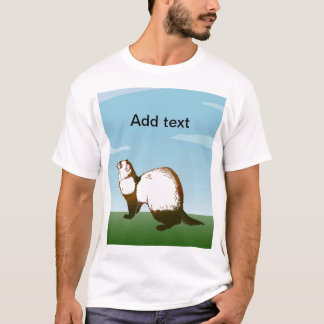 T-shirt furet (manteau de sable)