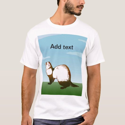 T-shirt furet (manteau de sable) (Devant)