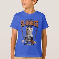 Furet mignon déguisé en joueur de baseball