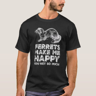 T-shirt Furet rend heureux drôle femmes filles garçons enf