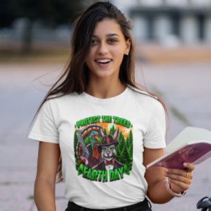 T-shirt Furie De Lapin : Chat Élégant Avec Arme À Feu