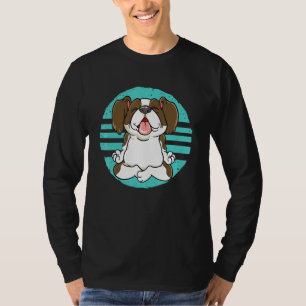 T-shirt Furry Dog Sitting in Meditating Position